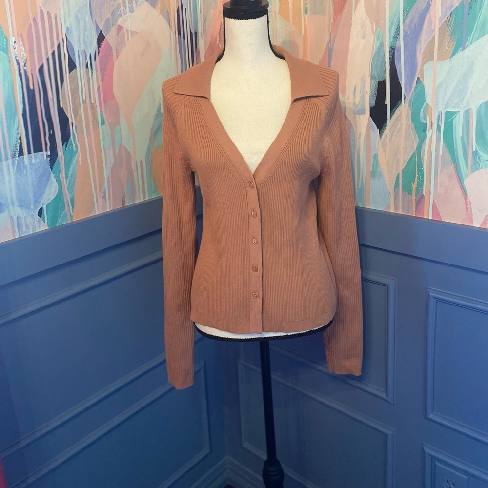 Song of Style Camel Cardigan / Size Large